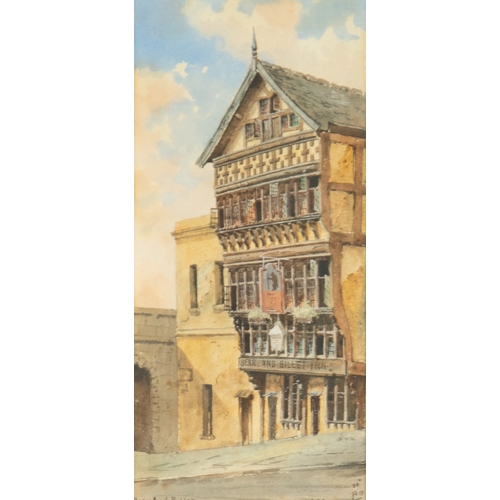 278 - AUGUST OSBOURNE LAMPLOUGH (1877-1930)WATERCOLOUR ‘Bear and Billet’ Inn, ChesterSigned, dated 189? an... 