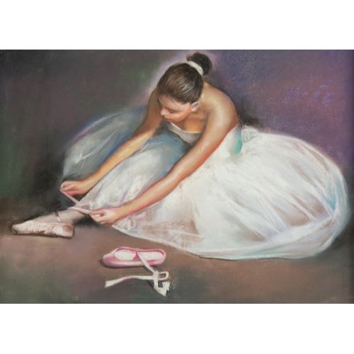 115 - DOMINGO (1946) PASTEL ‘Preparando II’ Unsigned, attributed and titled to gallery label verso11 ¼” x ... 