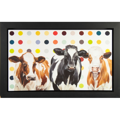 124 - HAYLEY GOODHEAD (MODERN) SIGNED LIMITED EDITION ARTIST PROOF COLOUR PRINT ON CANVAS Damien’s Herd’ (... 