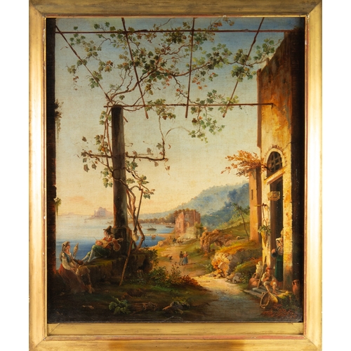 232 - UNATTRIBUTED (EIGHTEENTH/ NINETEENTH CENTURY ITALIAN SCHOOL)OIL ON RELINED CANVAS‘Bagnoli’, Naples U... 