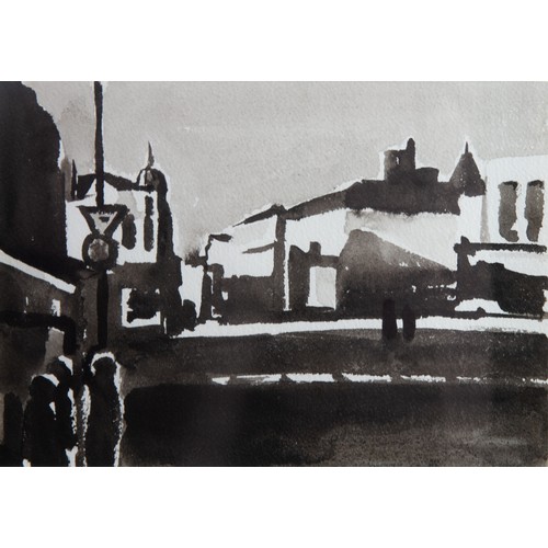 181 - LIAM SPENCER (b.1964) MONOCHROME INK SKETCH Hilton Street, ManchesterSigned titled and dated 2007 ve... 