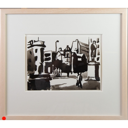 182 - LIAM SPENCER (b.1964) MONOCHROME INK SKETCH Albert Square, ManchesterSigned titled and dated 2007 ve... 