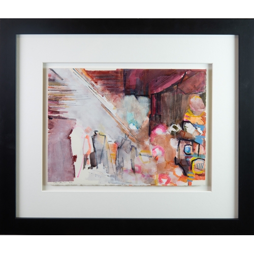 184 - COLIN TAYLOR (b.1966) MIXED MEDIA ACRYLIC ON WOVE PAPER‘Marrakech #8’ of a Marrakech SoukSigned and ... 