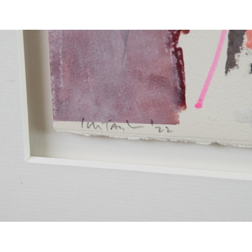 184 - COLIN TAYLOR (b.1966) MIXED MEDIA ACRYLIC ON WOVE PAPER‘Marrakech #8’ of a Marrakech SoukSigned and ... 