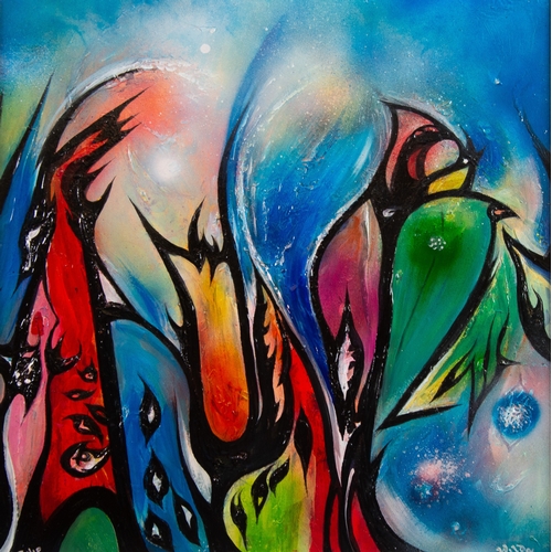 190 - DAVID WILDE (1918-1978)ACRYLIC ON BOARD‘Tulip’ Signed and titled 19 ¼” x 19 ¼” (49cm x 49cm)... 