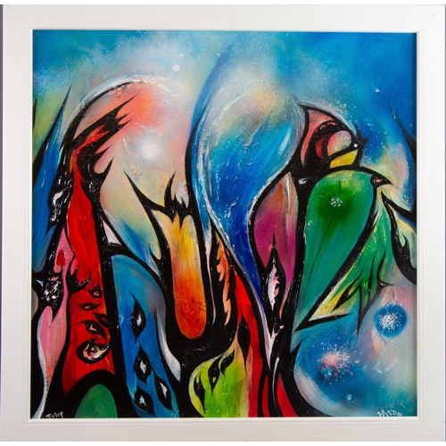 190 - DAVID WILDE (1918-1978)ACRYLIC ON BOARD‘Tulip’ Signed and titled 19 ¼” x 19 ¼” (49cm x 49cm)... 