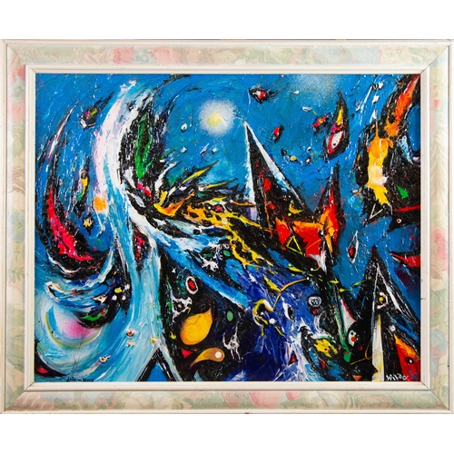 191 - DAVID WILDE (1918-1978)ACRYLIC ON BOARD‘Life on Mars’ Signed and titled 15 ¾” x 19 ¾” (40cm x 50.2cm... 