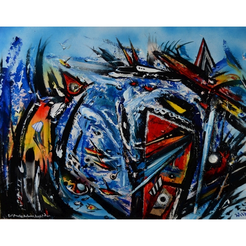 192 - DAVID WILDE (1918-1974)MIXED MEDIA‘Port Penrhyn, Autumn High Tide’ Signed and titled 21 ¼” x 27 ¼” (... 