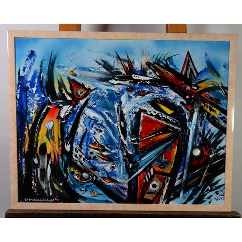 192 - DAVID WILDE (1918-1974)MIXED MEDIA‘Port Penrhyn, Autumn High Tide’ Signed and titled 21 ¼” x 27 ¼” (... 