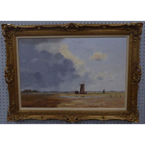 206 - MARCUS FORD (1914-1989)OIL PAINTING ON CANVAS'Thurne Mills, Norfolk'Signed lower left, titled verso2... 