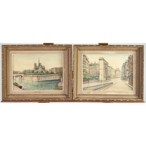 203 - PAUL LAMBERT (b.1910)OIL PAINTINGS ON CANVAS, A PAIRParisian scenesEach signed lower left, inscribed... 