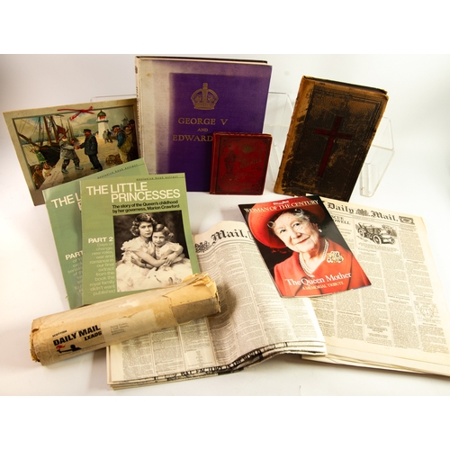 247 - SELECTION OF EPHEMERA to include four Daily Mail facsimile newspapers, one relating to start of host... 