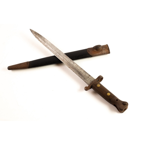 134 - LATE 19TH CENTURY/EARLY 20TH CENTURY LEE METFORD STYLE KNIFE BAYONET STAMPED MOLE, the pointed blade... 