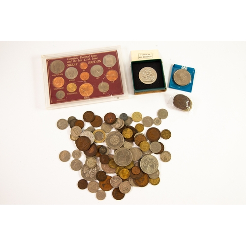 91 - CASED SET OF UNCIRCULATED COINAGE, THE LAST STERLING COINAGE and FIRST DECIMAL COINAGE, twelve coins... 