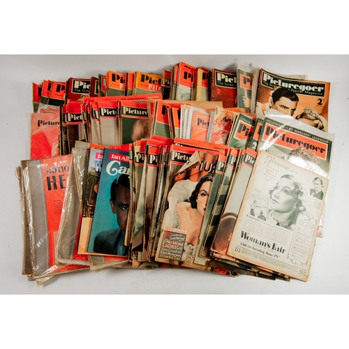 2 - A large quantity of Picturegoer MAGAZINES, 1940s, 1950s, with various famous actress and actor cover... 