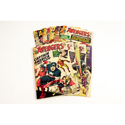 7 - A small selection of 10 individual, MARVEL, THE AVENGERS comics, a mixture of UK and USA issues, inc... 