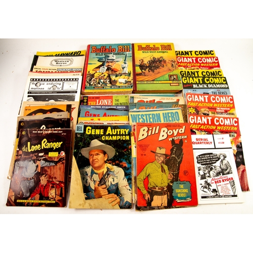 32 - A large quantity of WESTERN COMICS and BOOKS, including GIANT COMIC FAST ACTION WESTERN, BUFFALO BIL... 