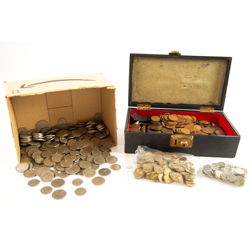 89 - LARGE SELECTION OF 1947 AND LATER GB SILVER COINAGE, half crowns, florins, shillings and sixpences i... 