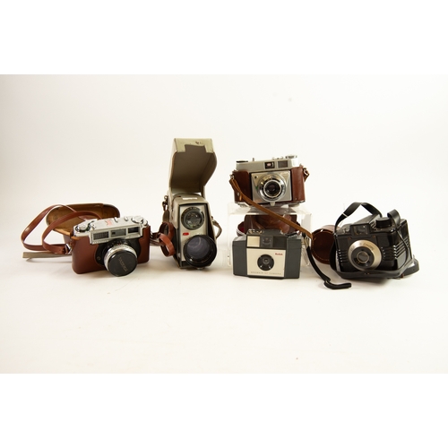 150 - YASHICA MINSTER ROLL FILM CAMERA, together with a KODAK RETINETTE ROLL FILM CAMERA, EUMIG C6 HAND HE... 