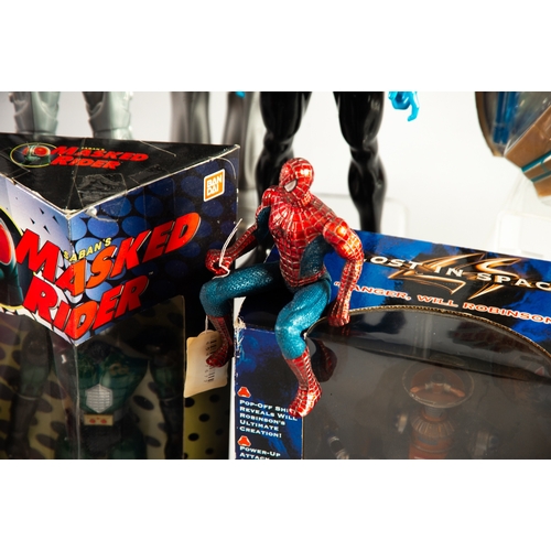 371 - MISCELLANEOUS SELECTION OF SUPERHEROES AND OTHER BOXED AND UNBOXED FIGURES, etc, unboxed items inclu... 