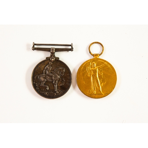 118 - TWO WORLD WAR I SERVICE MEDALS, viz, 1914/18 War Medal awarded to 79554 GNR V. Lainton M.G.C. and gi... 