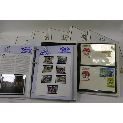 172 - DISNEY WORLD OF POSTAGE STAMPS COLLECTION arranged in seven binders