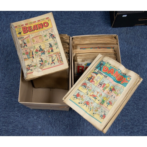 48 - A QUANTITY of Beano and Dandy Comics, various issues, including early issues including Beano from 19... 