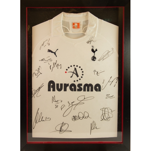 213 - TOTTENHAM HOTSPURS - OSSIE ARDILES SIGNED SHIRT, framed and ANOTHER, framed, with certificates of au... 