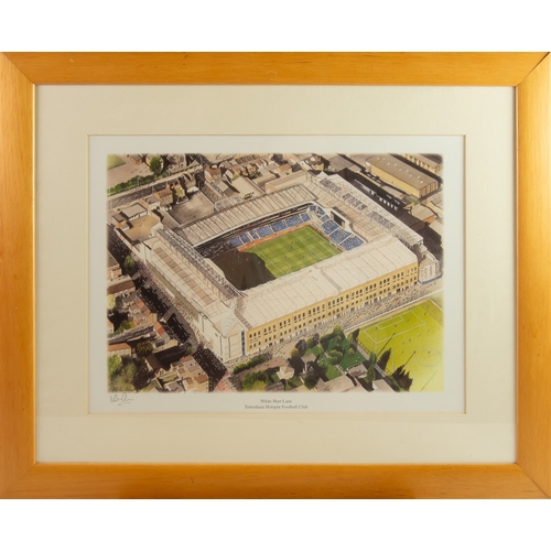 217 - TOTTENHAM HOTSPURS - 9 VARIOUS FRAMED PICTURES, including limited edition print of Spurs shirts - A ... 