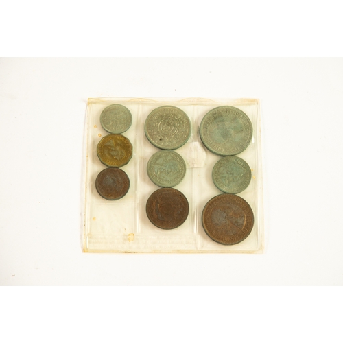 110 - SET OF NINE UNCIRCULATED QUEEN ELIZABETH II COINS 1953 from half crown to farthing; and including tw... 