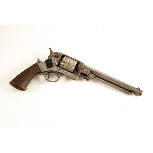 123 - STARR 1863 SINGLE ACTION SIX-SHOT REVOLVER marked 'Starrs patent Jan 18th 1858' and 'Starr Arms Co, ... 