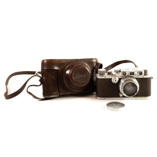 153 - ERNST LEITZ, WETZLAR, 'LEICA' 111f, 35mm, roll film camera No 281754 with Leitz Summar f=5cm, 1:2 le... 