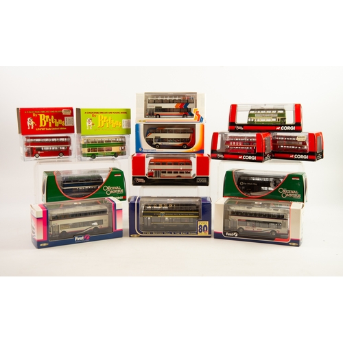 395 - SIX CORGI ORIGINAL OMNIBUS MINT & BOXED DIE CAST MODELS OF DOUBLE DECKER BUSES, 1:76 scale, some... 