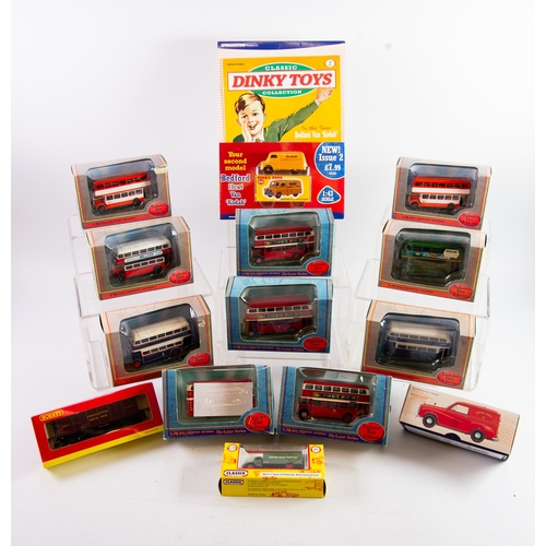 396 - TEN EFE MINT & BOXED DIE CAST MODELS OF DOUBLE DECKER BUSES, 1:76 scale, 4 being De-Luxe Series ... 