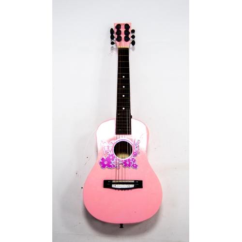 53 - CHILD'S CHINESE 'FIRST ACT' SIX STRING ACOUSTIC GUITAR, Model F.G 3703, with enamelled finish and pi... 