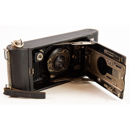 145 - FOUR VINTAGE CAMERAS, comprising: AGFA AMBIFLEX, LUBITEL 2 TLR, KODAK 1A POCKET CAMERA and a BRAUN P... 