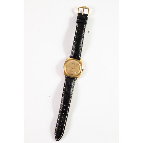 480 - CIRCA 1970'S WALTHAM GENEVE GENTLEMAN'S GILT CASED AUTOMATIC WRIST WATCH with 25 jewels movement, ba... 