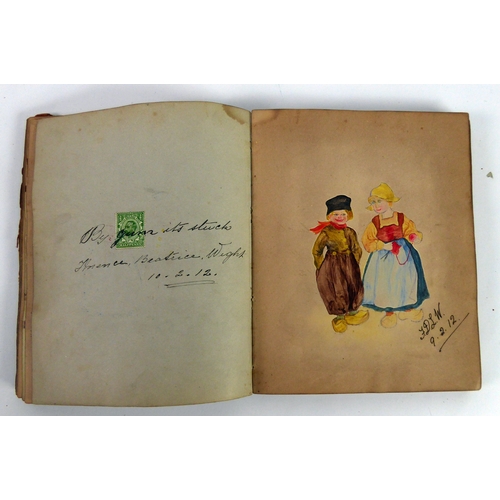 197 - INTERESTING EARLY 20TH CENTURY WITH hand written POETRY AND GREETINGS, amateur friends and family co... 