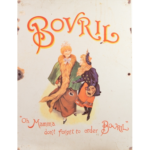 44 - TWO REPLICA ENAMELLED TIN ADVERTISING SIGNS - Bovril and Wincarnis Tonic Wine
