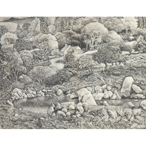 413 - JAMES BOSTOCK (1917-2006)WOODBLOCK PRINT'Near Ullswater'Signed & dated (19)88 and numbered 6/40 ... 