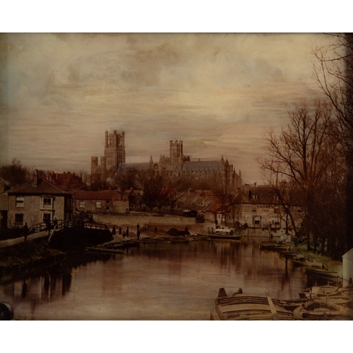 418 - A circa 1900 gilt framed photographic CRYSTOLEUM of ELY, CAMBRIDGESHIRE 9