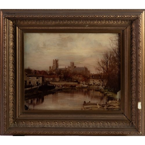 418 - A circa 1900 gilt framed photographic CRYSTOLEUM of ELY, CAMBRIDGESHIRE 9