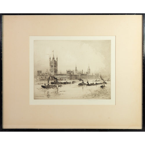 419 - ALBANY E HOWARTH A R E (1872-1936) ETCHING 'The Palace of Westminster' Titled in the plate and signe... 