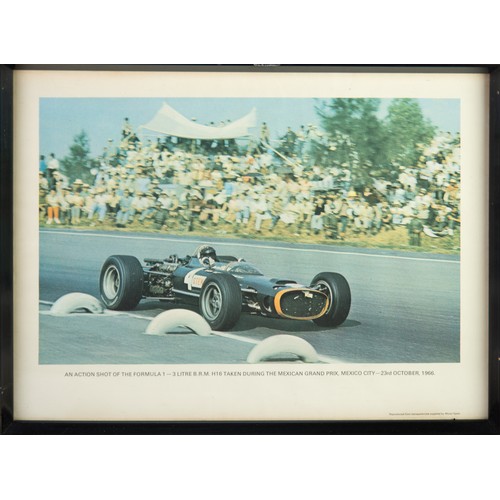 429 - AFTER MICHAEL TURNER SET OF FOUR VINTAGE COLOUR PRINTS OF ORIGINAL PAINTINGS OF RACING CARS IN ACTIO... 