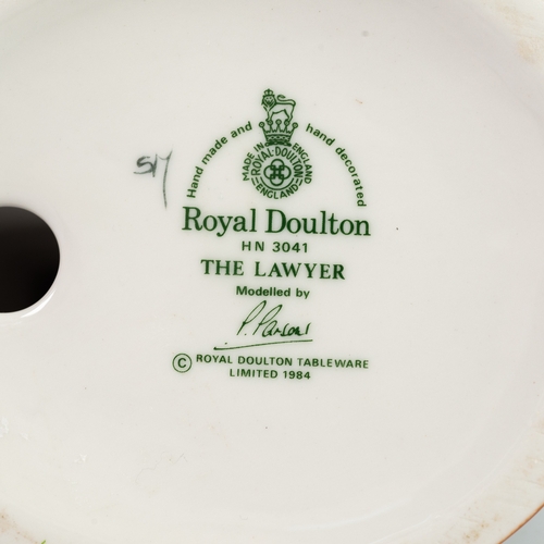 17 - ROYAL DOULTON (BURSLEM) FIGURE 'THE LAWYER' HN 3041, another 'TAKING THINGS EASY' HN 2680, and 'H.R.... 