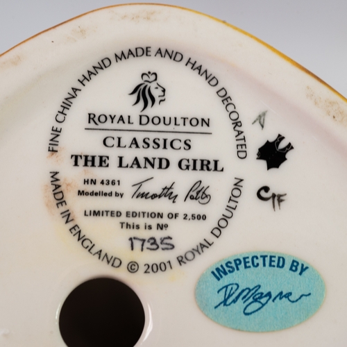 18 - ROYAL DOULTON (BURSLEM) FIGURE 'THE LAND GIRL' HN 4361, another 'ROYAL GOVERNOR'S COOK' HN 2233, and... 