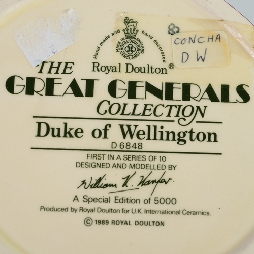 30 - FOUR ROYAL DOULTON (BURSLEM) CHARACTER JUGS namely 'BILL SYKES' D6981, 'JIMMY DURANTE' D6708 (The CE... 