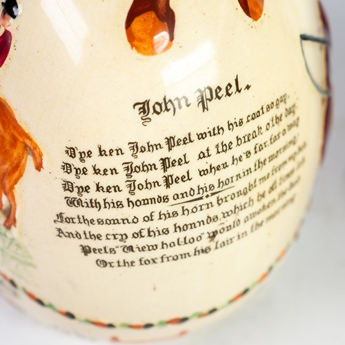 61 - CROWN DEVON MOULDED POTTERY MUSICAL ‘JOHN PEEL’ FLASK AND STOPPER, 8 ¼” (21cm) high, together with a... 