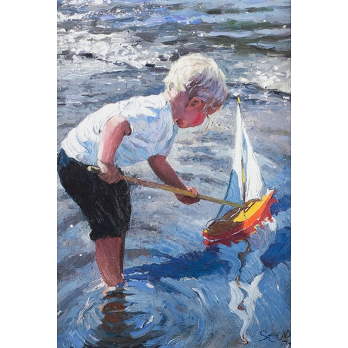 230 - SHEREE VALENTINE DAINES (1959) ARTIST SIGNED LIMITED EDITION COLOUR PRINT‘White Sails’ (122/195) wit... 