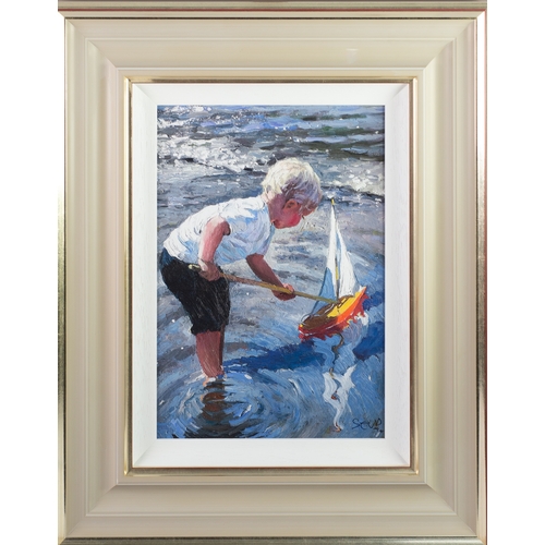 230 - SHEREE VALENTINE DAINES (1959) ARTIST SIGNED LIMITED EDITION COLOUR PRINT‘White Sails’ (122/195) wit... 